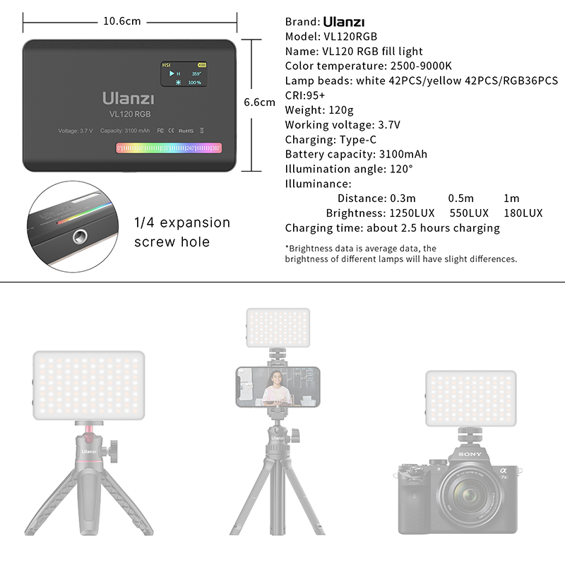 Ulanzi VL120 LED Video Light