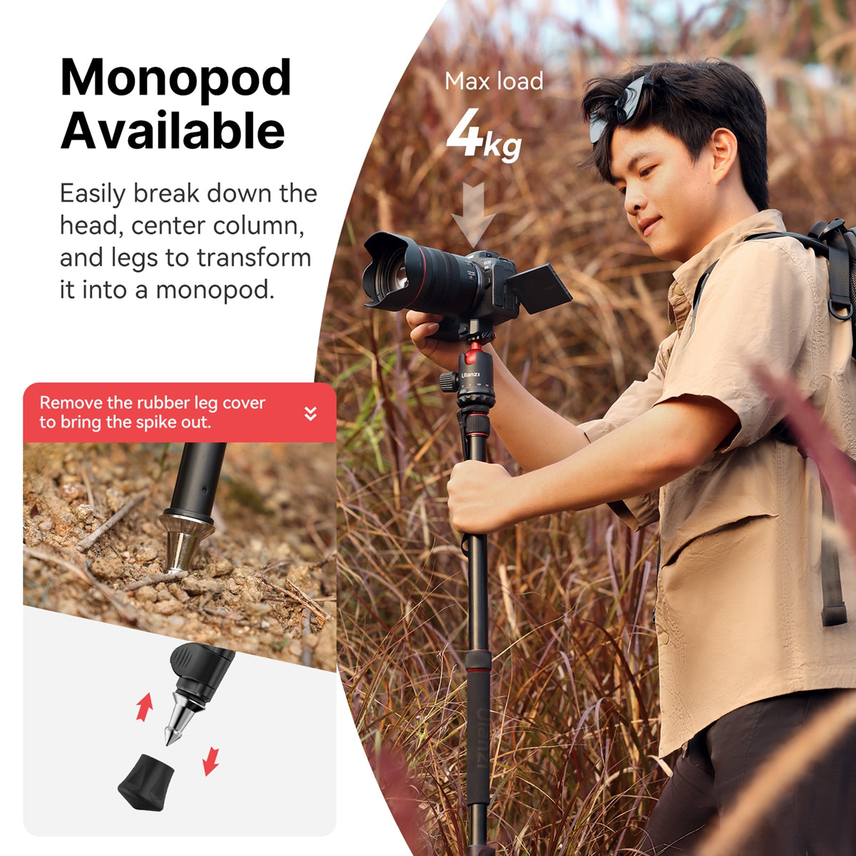 Ulanzi TT31 Claw Quick Release Tripod & Monopod