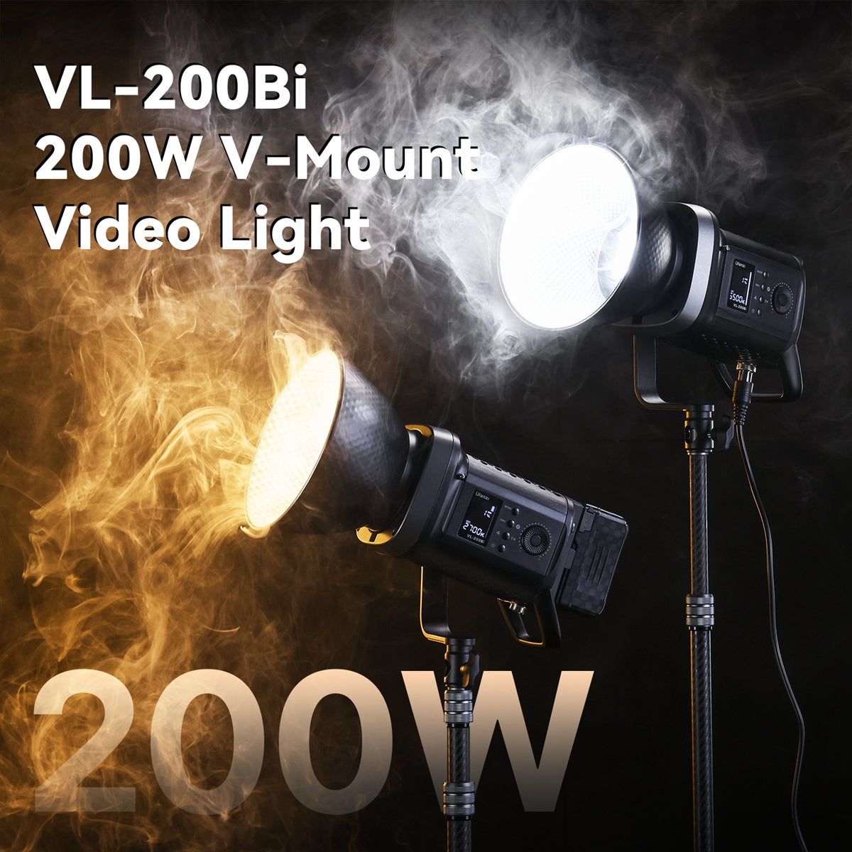 Ulanzi VL-200Bi 200W V-Mount COB Video Light