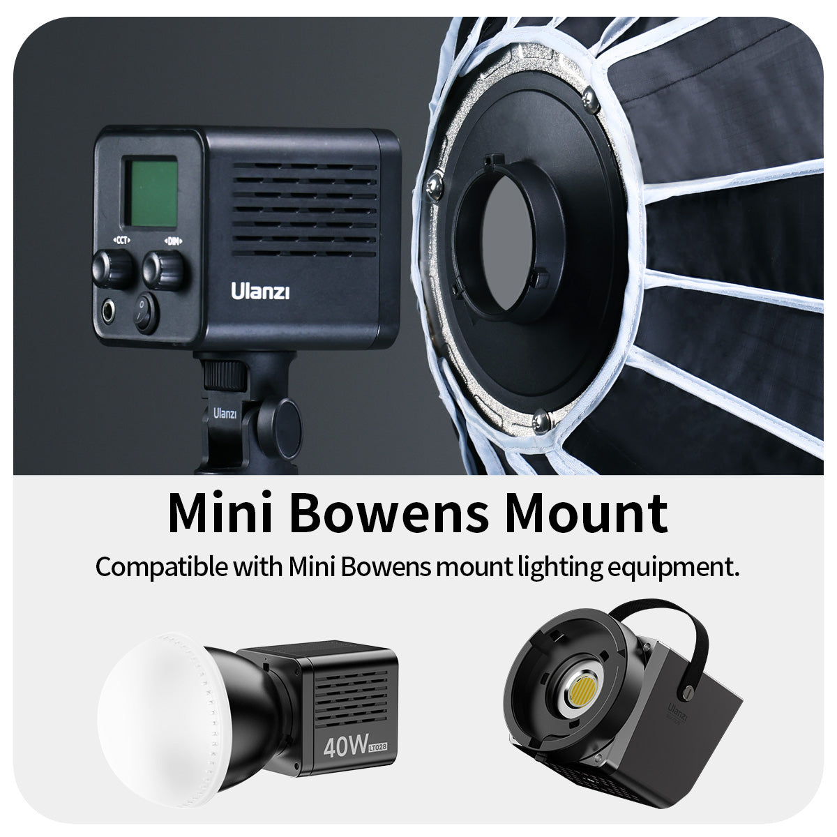 Ulanzi 60cm Parabolic Softbox With Mini Bowens Mount