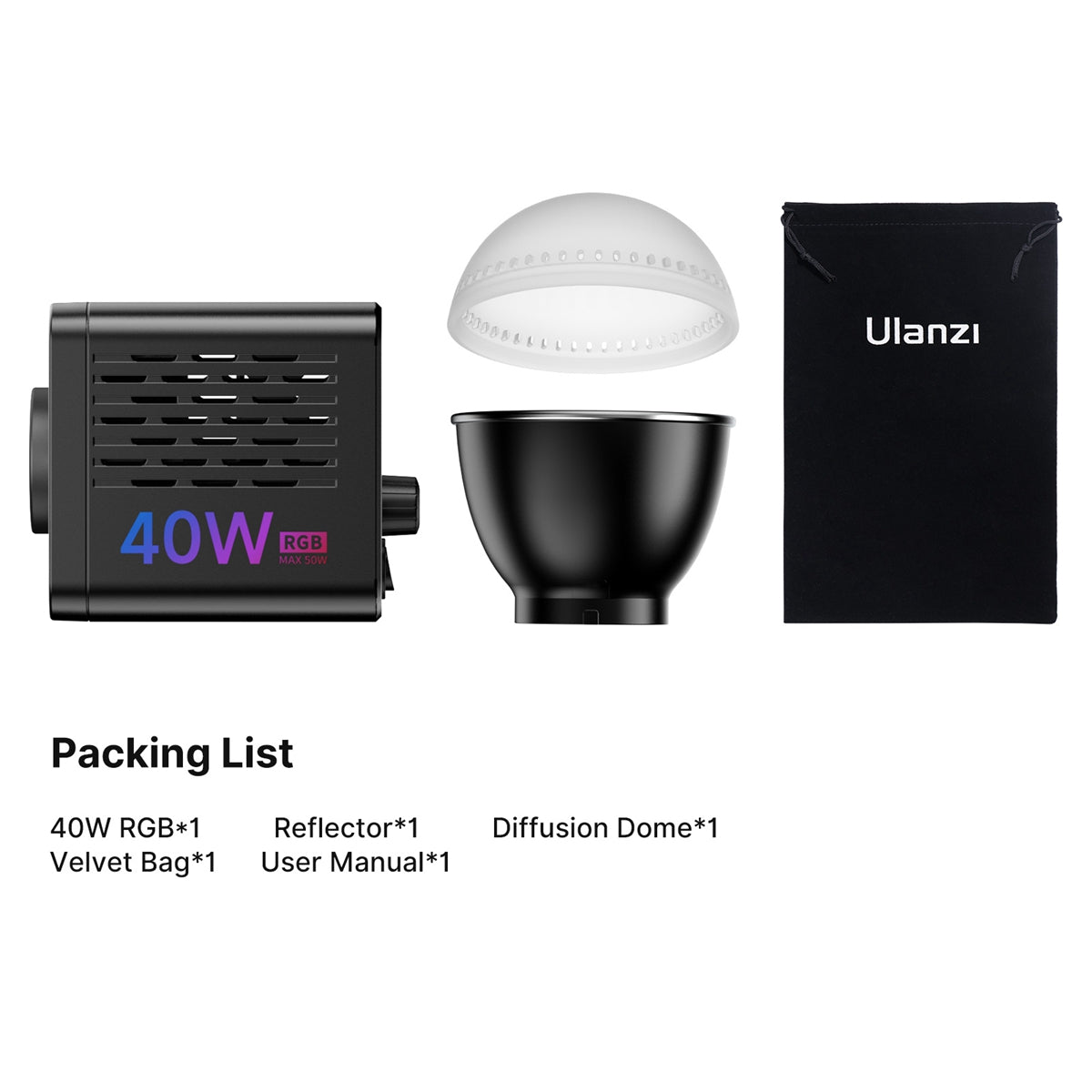 Ulanzi 40W Pro Portable LED Video Light