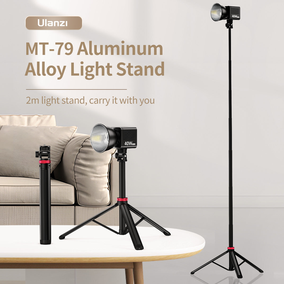 Ulanzi MT-79 Portable Adjustable Light Stand