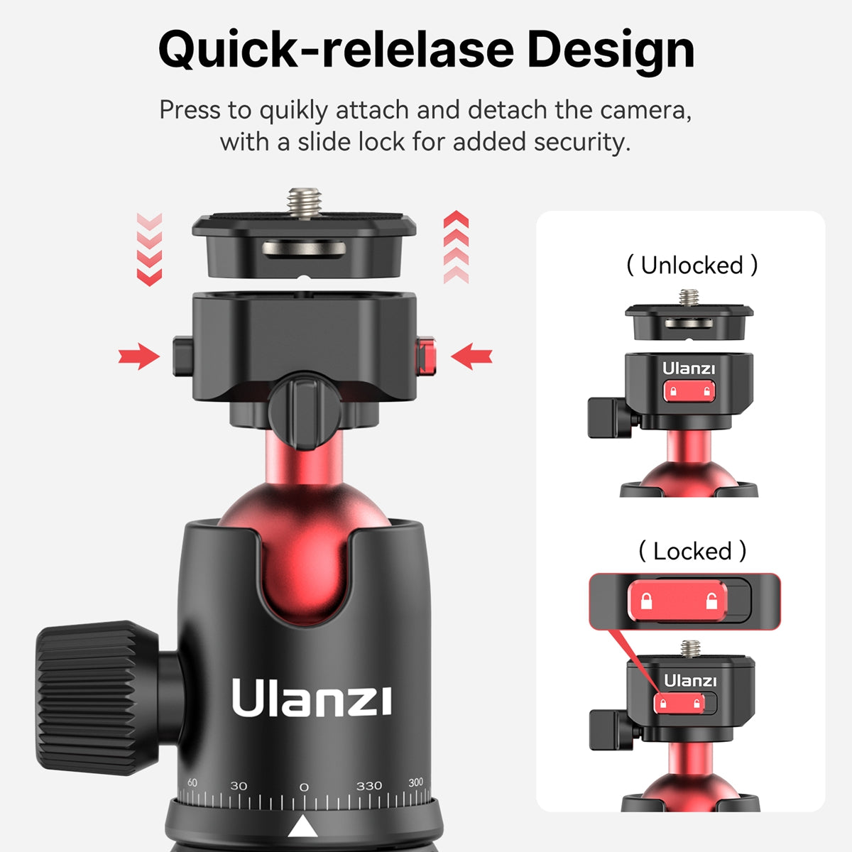 Ulanzi TT31 Claw Quick Release Tripod & Monopod