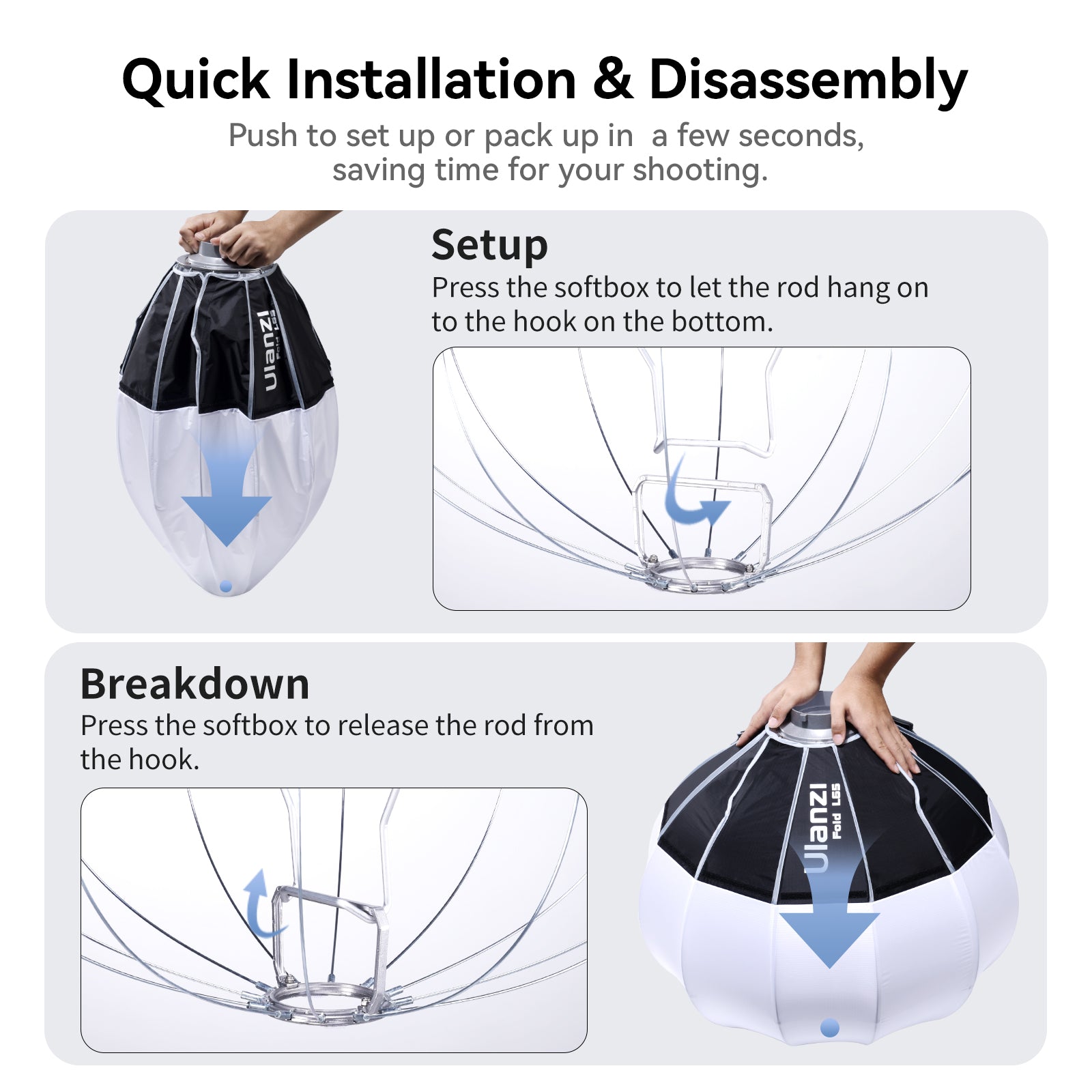 Lantern Softbox (65cm / 80cm) – Universal Mount