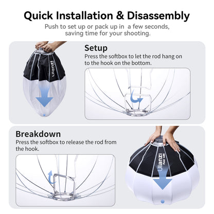 Lantern Softbox (65cm / 80cm) – Universal Mount