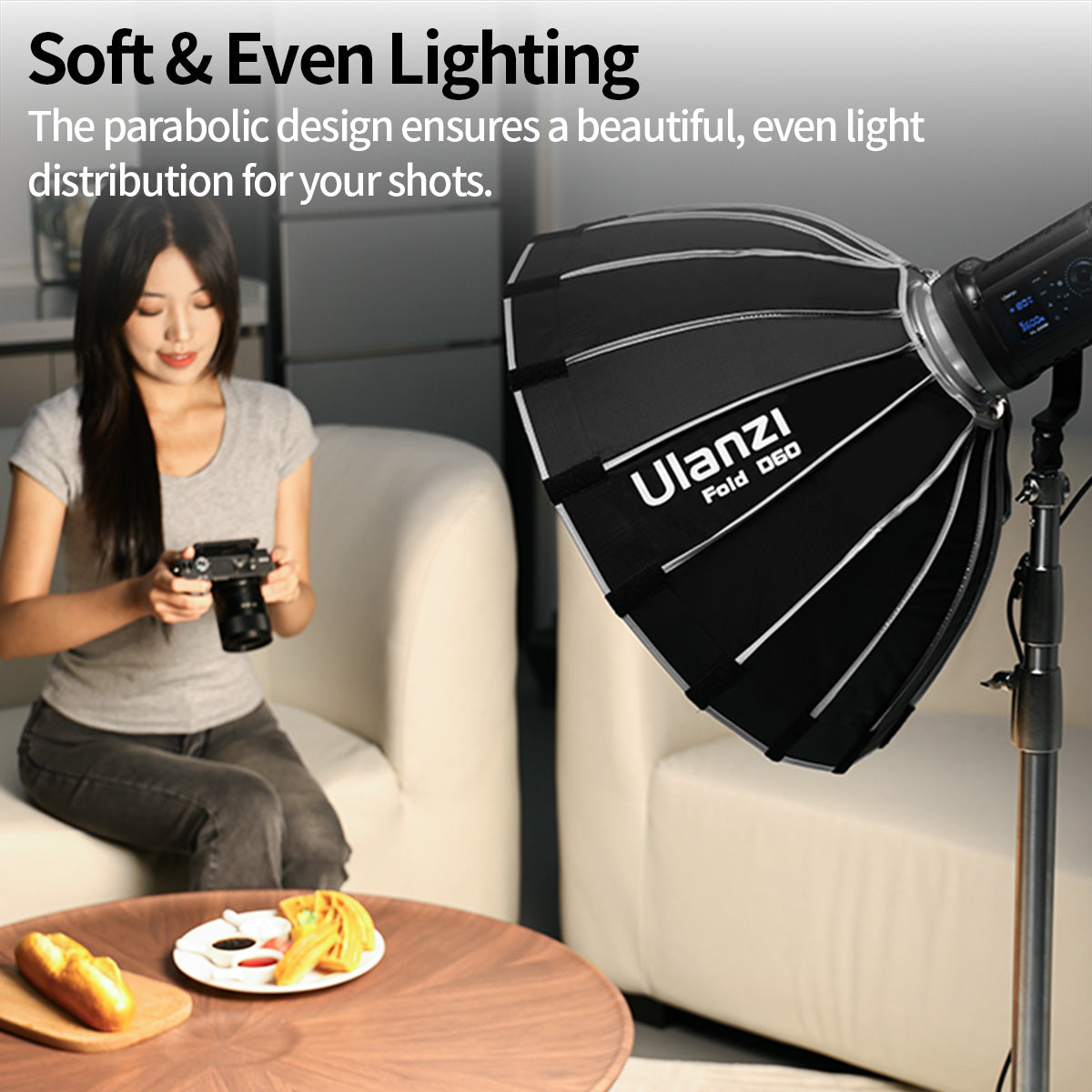 Ulanzi 60cm Parabolic Softbox With Mini Bowens Mount