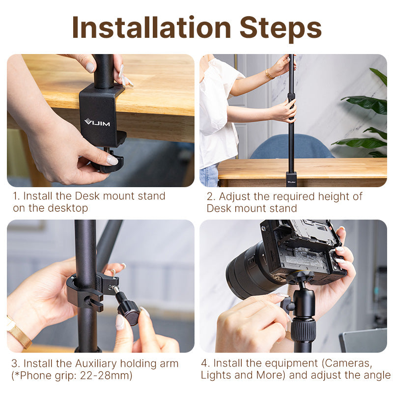 Ulanzi VJIM LS02 Camera Desk Mount With Extension Arm