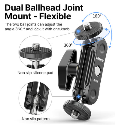 Ulanzi R102 Double Ball Head & 1/4” Screw